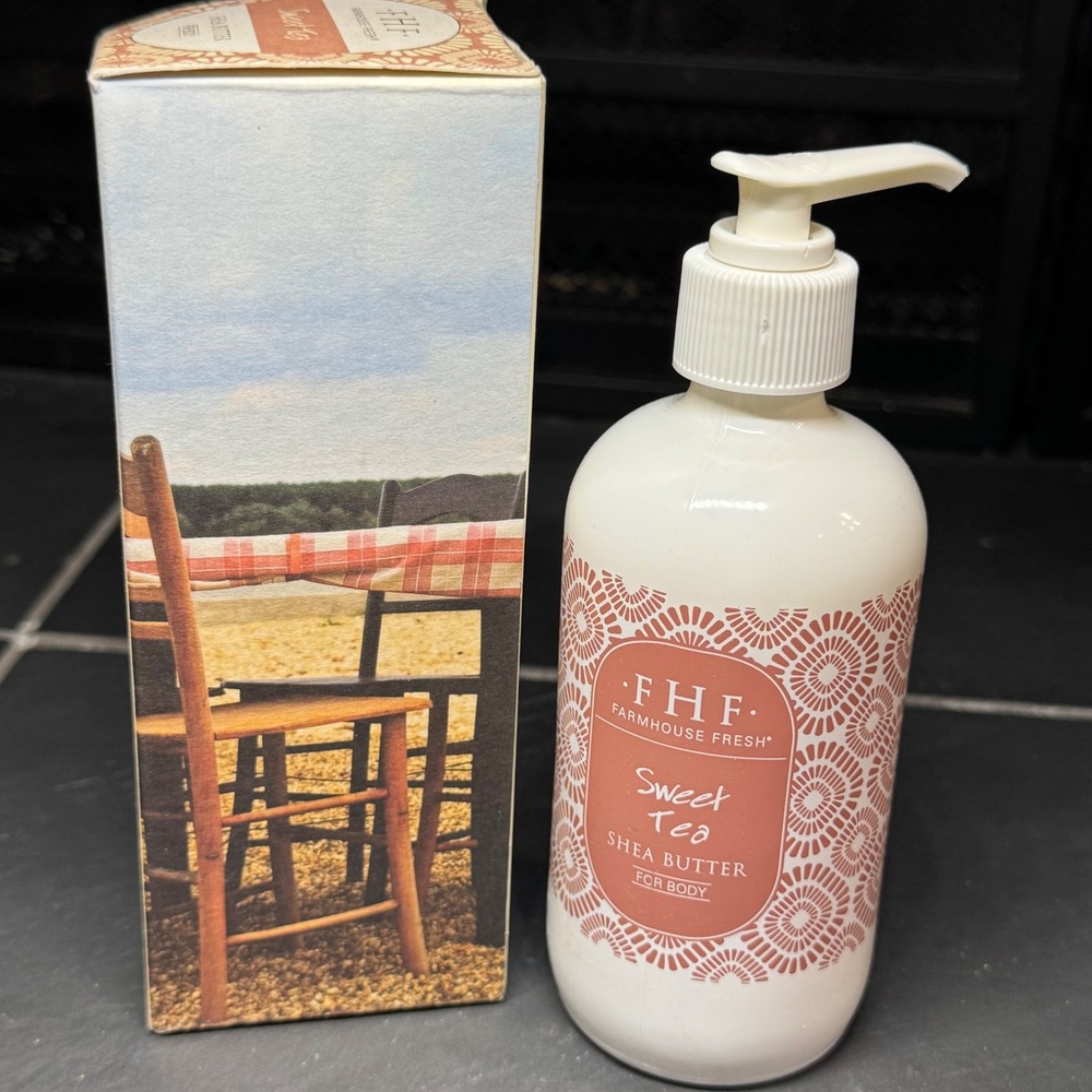 Farmhouse Fresh Sweet Tea Shea Butter for Body 8 fl oz Peach Ginger White‎ Tea